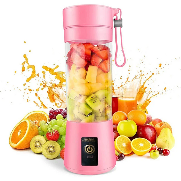 Portable USB Rechargeable Blender – 380ml Mini Smoothie & Shake Maker with 6 Blades for Travel - MJ-4U