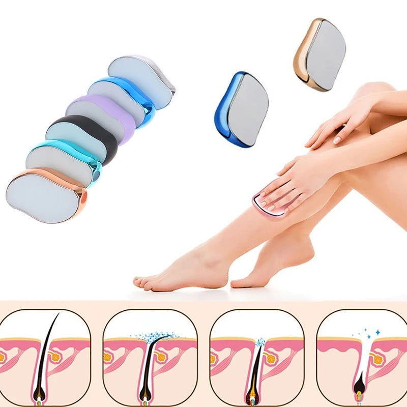 Crystal Hair Removal Eraser – Painless, Reusable Glass Epilator for Easy Body Hair Removal - MJ-4U
