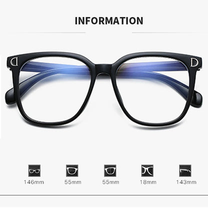 Luxury Anti-Blue Light Glasses for Myopia | Unisex Eye Protection for Computer Use (Diopter 0 to -6.0