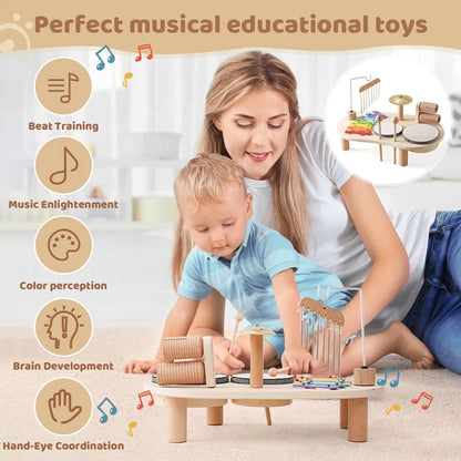 Wooden Rocket Montessori Toys Multifunctional Shape Early Child Education