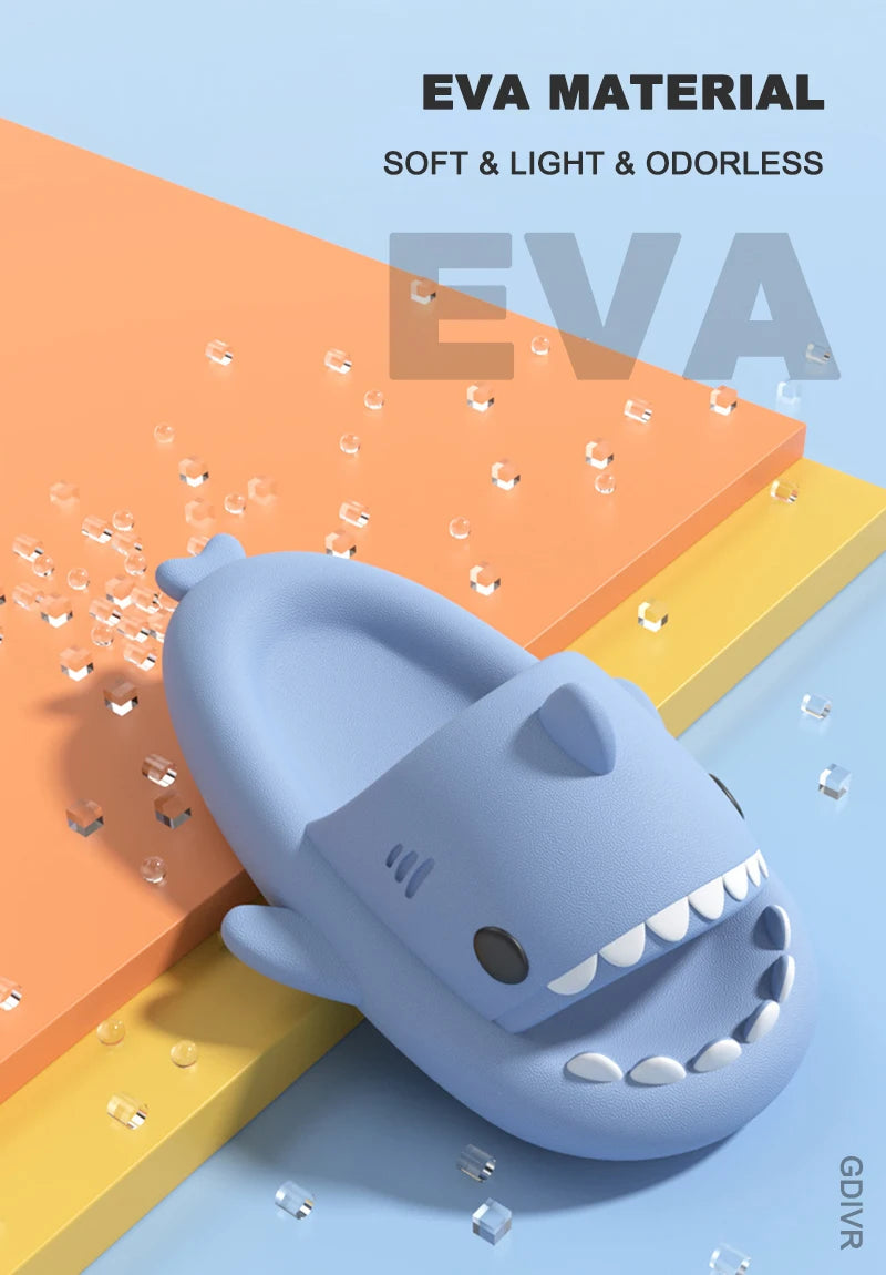 Shark Slippers - Cute Non-Slip Slides for Women, Men, and Kids EVA material Various Colours