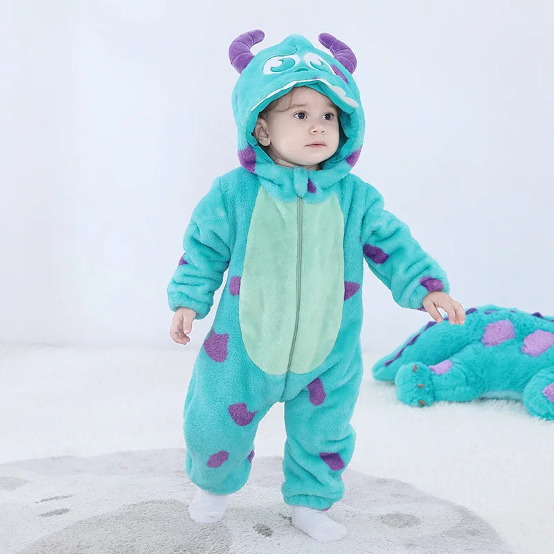 Cozy Baby Romper - Sully, Tiger & Panda Designs for Adorable Halloween Fun