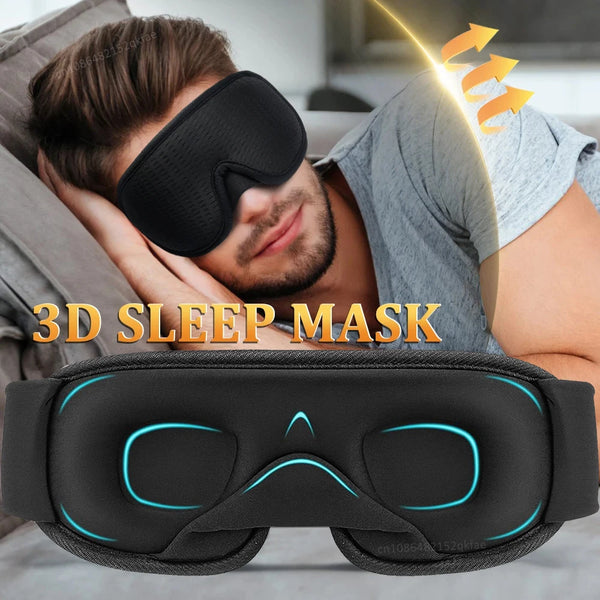 100% Light-Blocking Sleep Mask – Soft, Breathable Eye Mask for Travel and Relaxation - MJ-4U